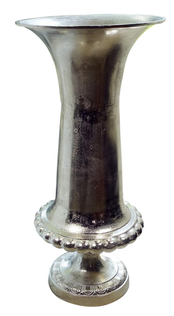 Vase Dekovase Silber aus Aluminium (Metall)