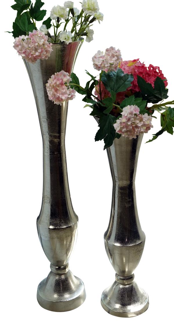 Vase Dekovase Silber aus Aluminium (Metall)