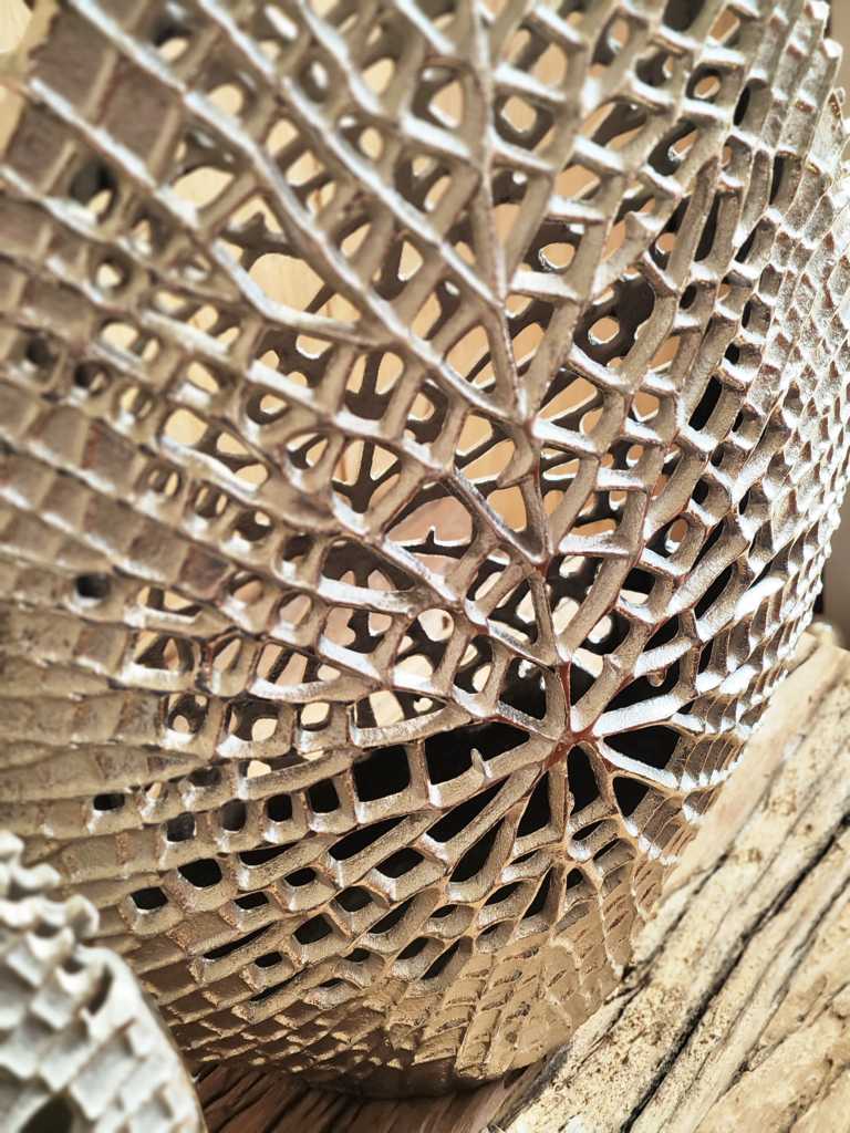 Vase Dekovase Silber aus Aluminium (Metall)