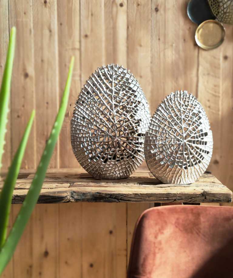 Vase Dekovase Silber aus Aluminium (Metall)