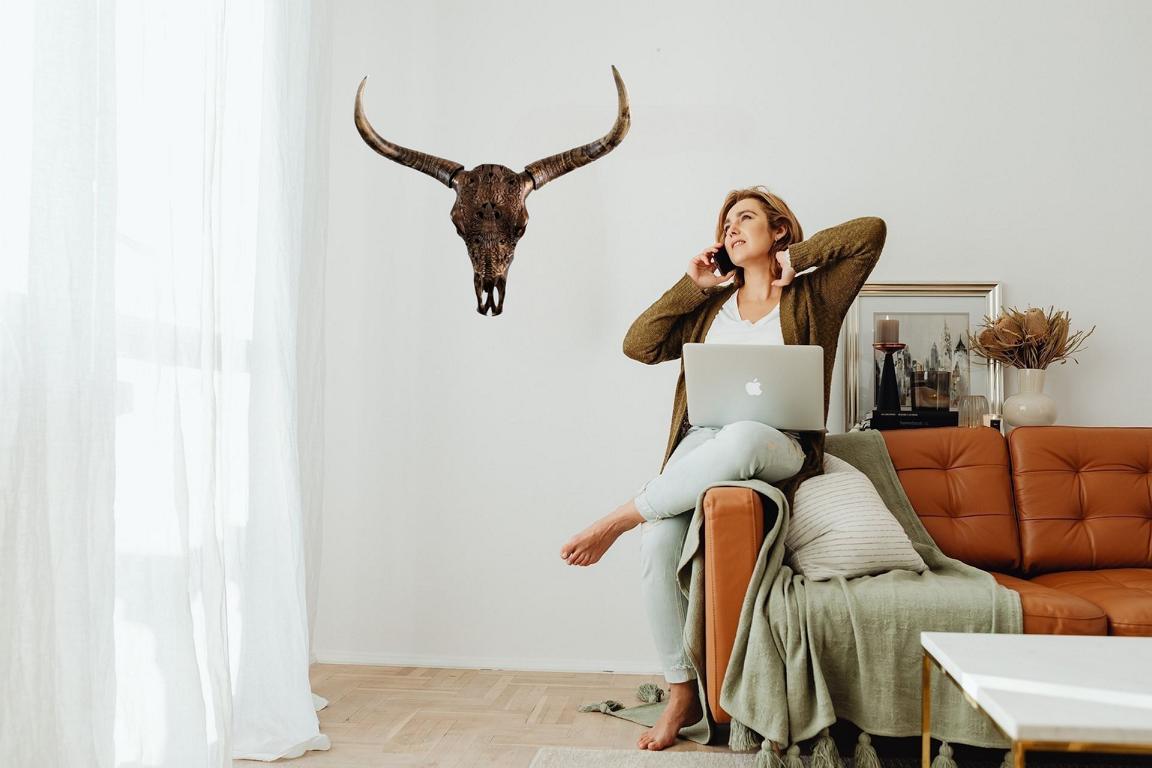 Stierkopf für die Wand Wanddeko Wanddekoration