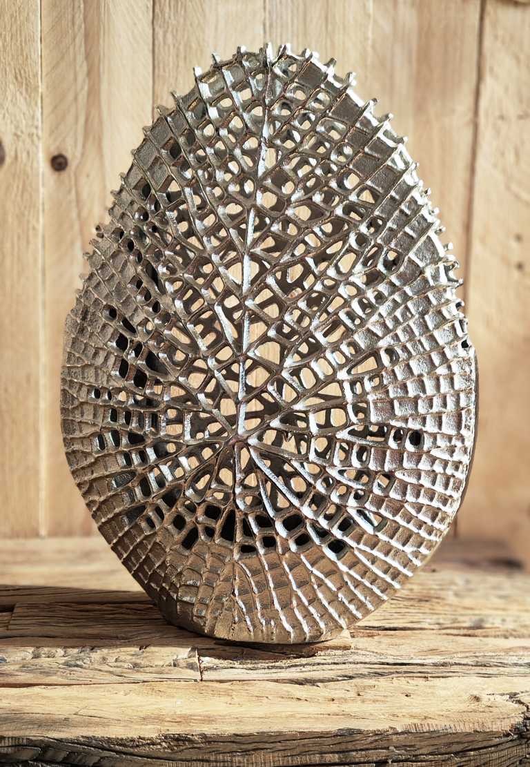 Vase Dekovase Silber aus Aluminium (Metall)