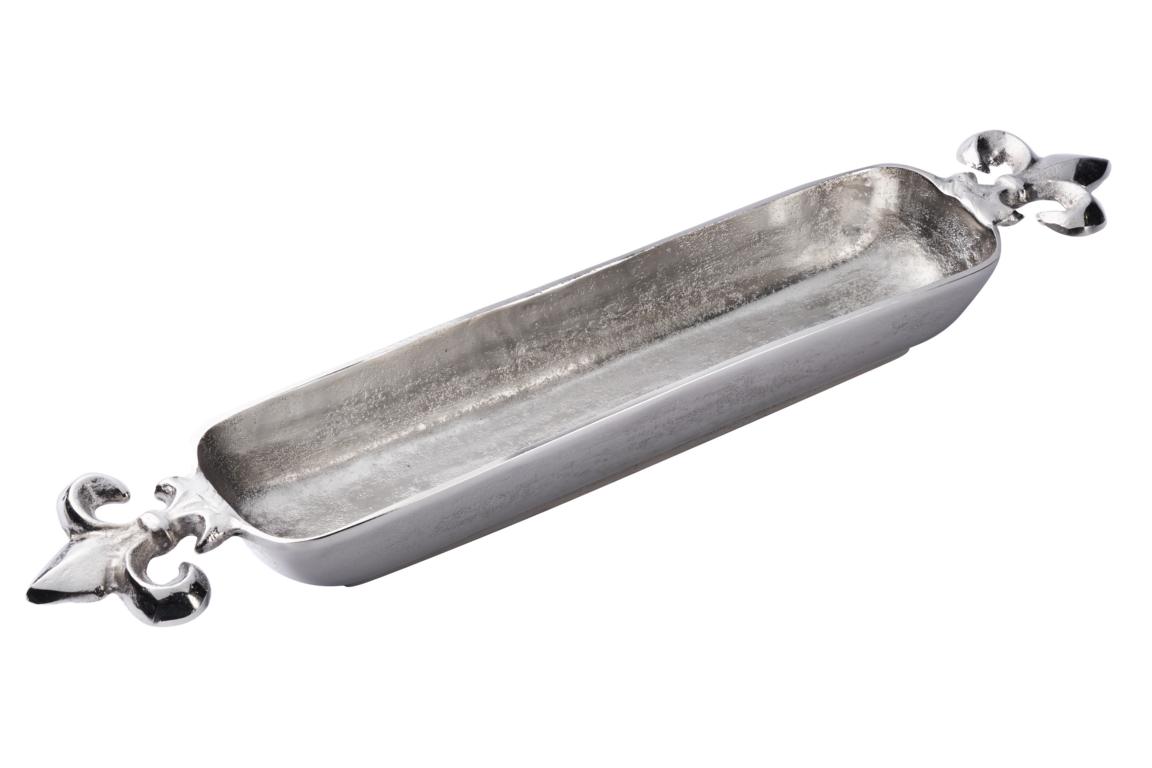 Schale Lilie Silber L 58 cm