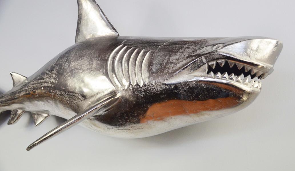 Hai Wanddeko Wanddekoration Silber Aluminium Metall