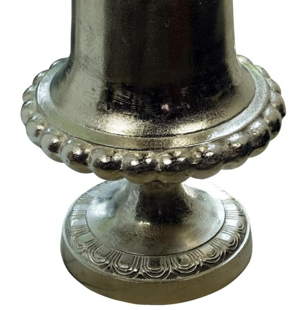 Vase Dekovase Silber aus Aluminium (Metall)