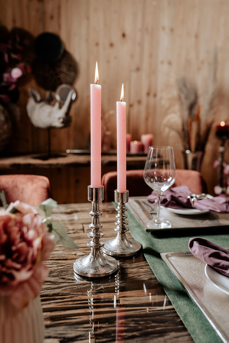 Kerzenständer Kerzenhalter Silber aus Aluminium (Metall)