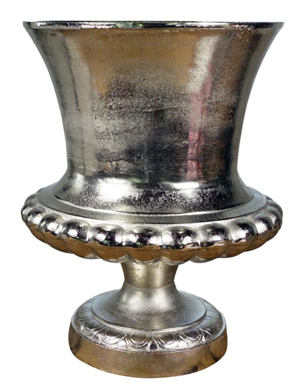 Vase Dekovase Silber aus Aluminium (Metall)