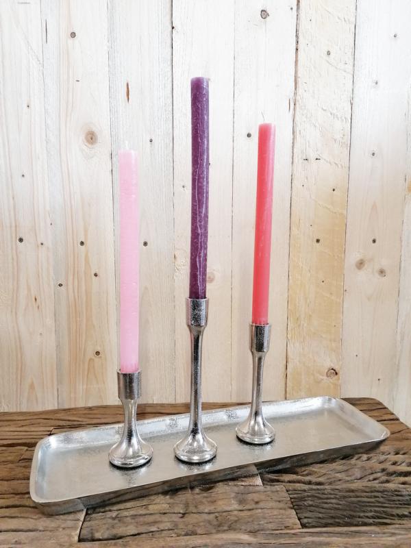 Kerzenständer Kerzenhalter Silber aus Aluminium (Metall)