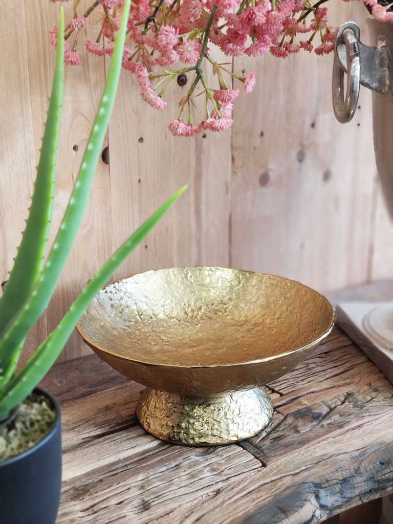 Schale Gold Rund aus Aluminium (Metall)