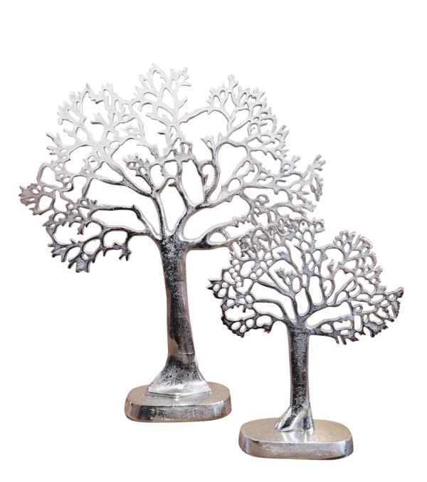 Dekobaum Baum Schmuck Schmuckbaum Silber aus Aluminium