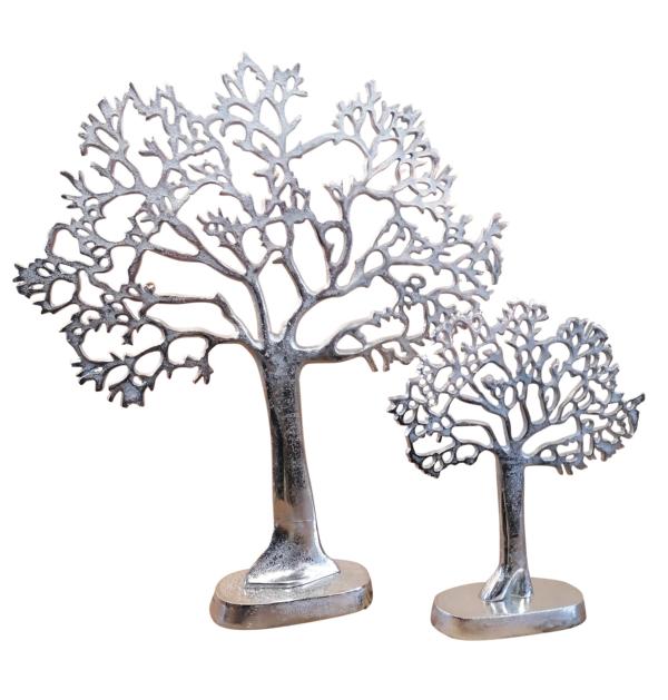 Dekobaum Baum Schmuck Schmuckbaum Silber aus Aluminium