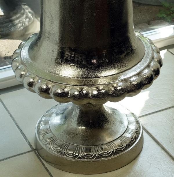 Vase Dekovase Silber aus Aluminium (Metall)