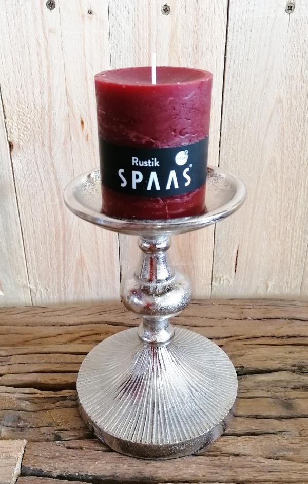 Kerzenständer Silber Stumpenkerze 17 cm