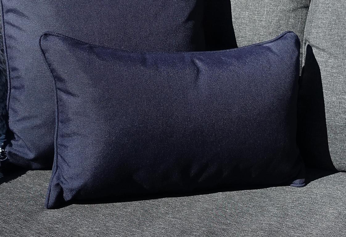 Kissen Outdoor Dunkelblau Premium-Qualität 30x50 cm