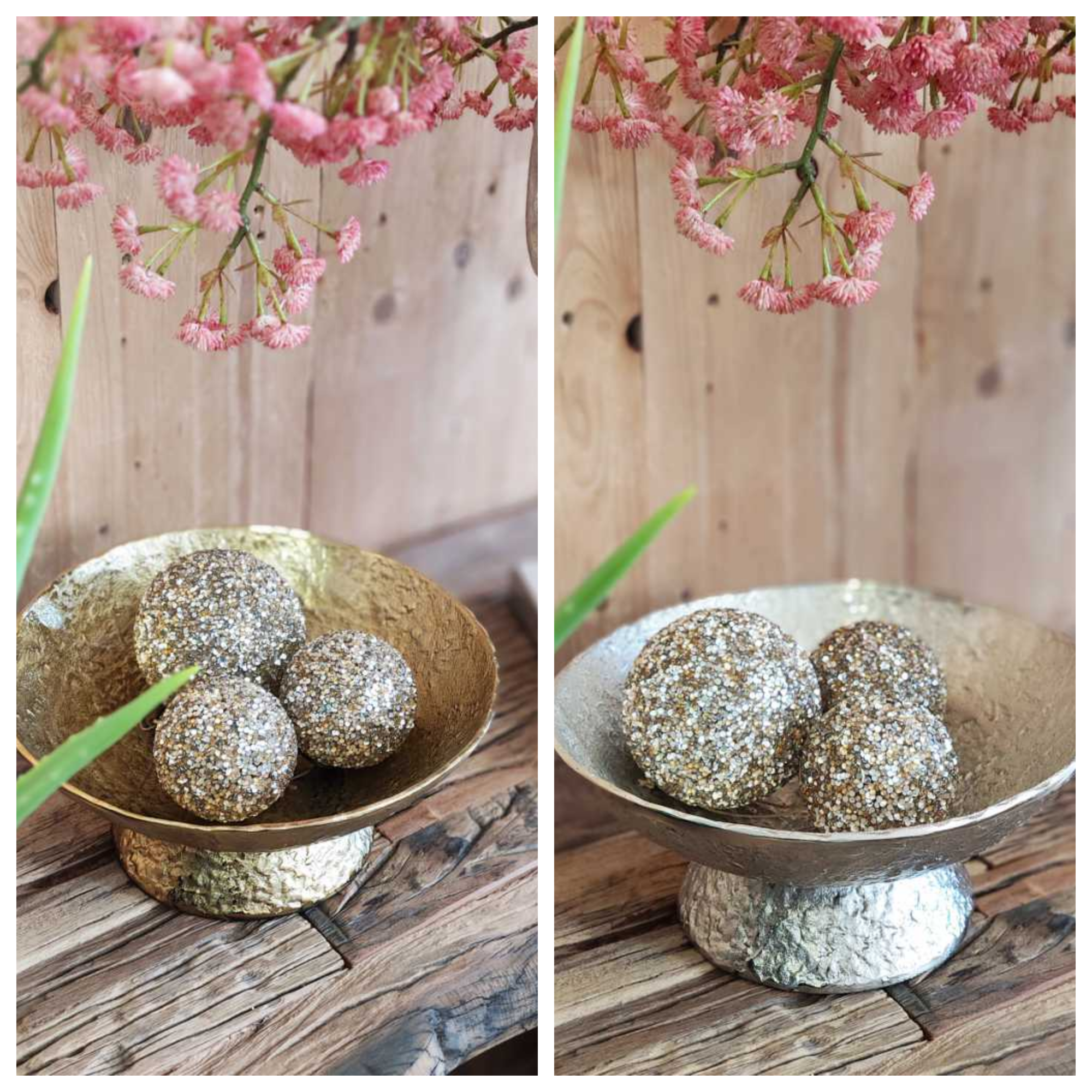 Schale Silber Rund aus Aluminium (Metall)