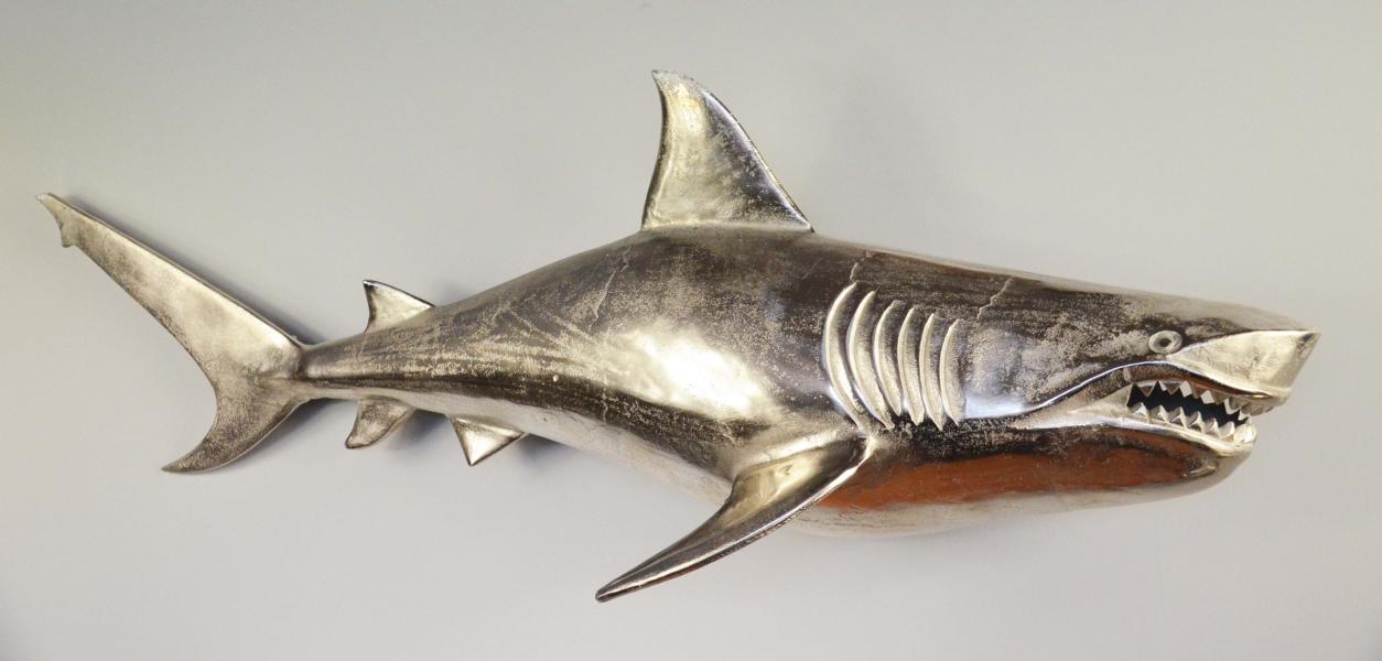 Hai Wanddeko Wanddekoration Silber Aluminium Metall