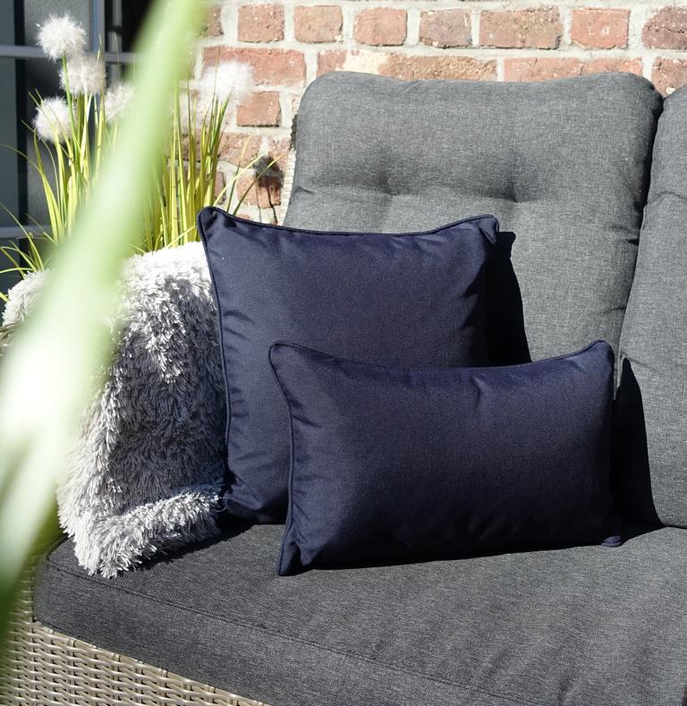 Kissen Outdoor Dunkelblau Premium-Qualität 30x50 cm