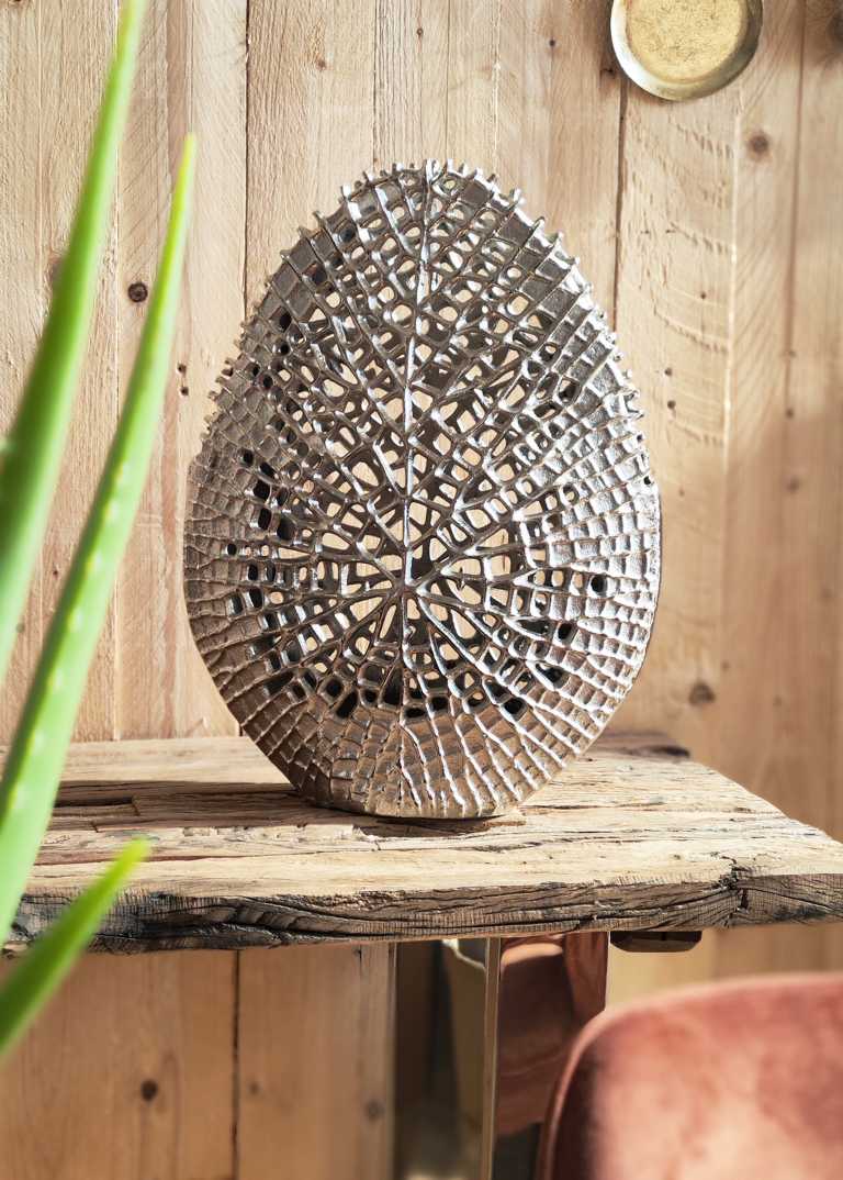 Vase Dekovase Silber aus Aluminium (Metall)