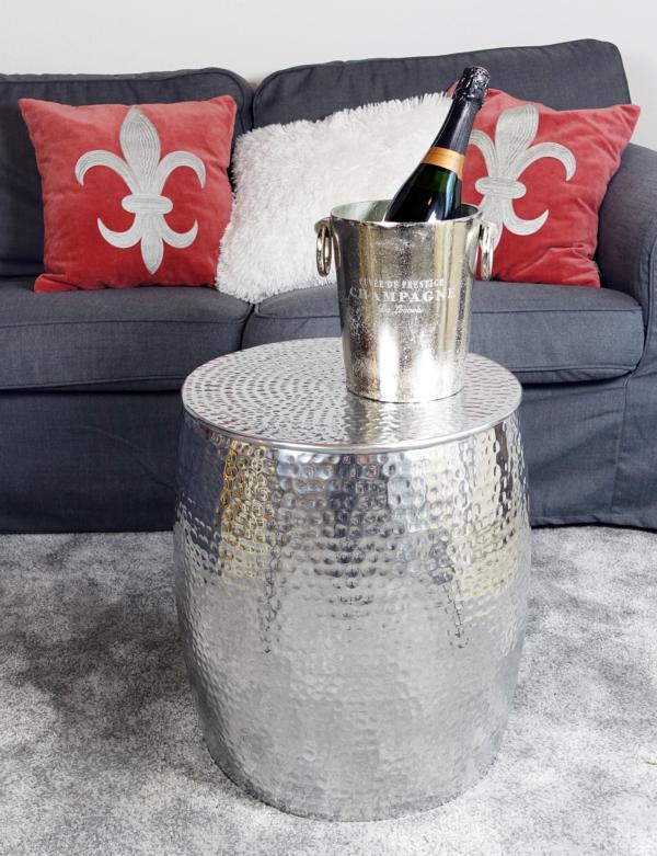 Tisch Silber aus Aluminium Metall