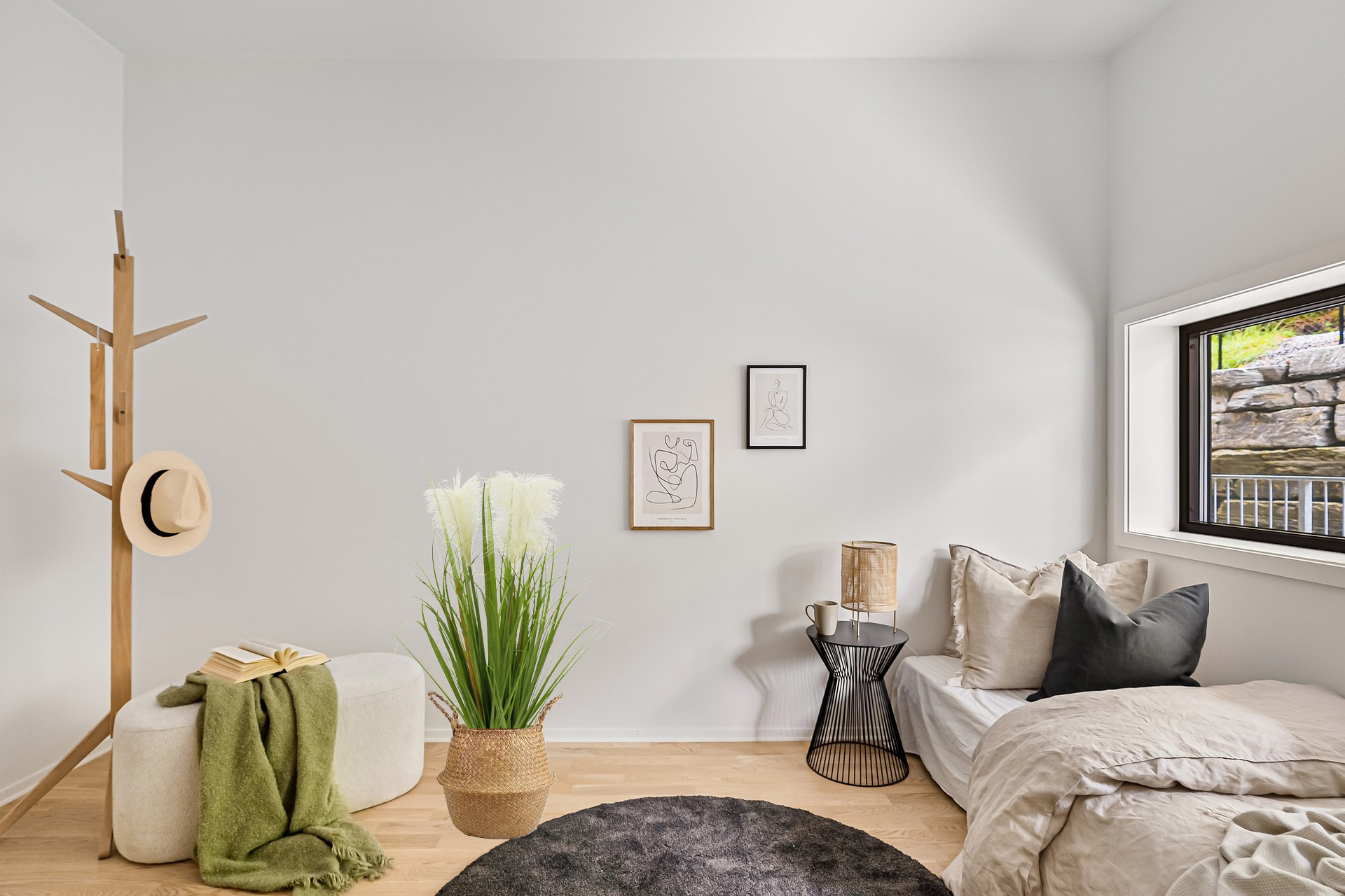 Künstliche Gräser Gras Kunstgras mit Topf für dein Zuhause