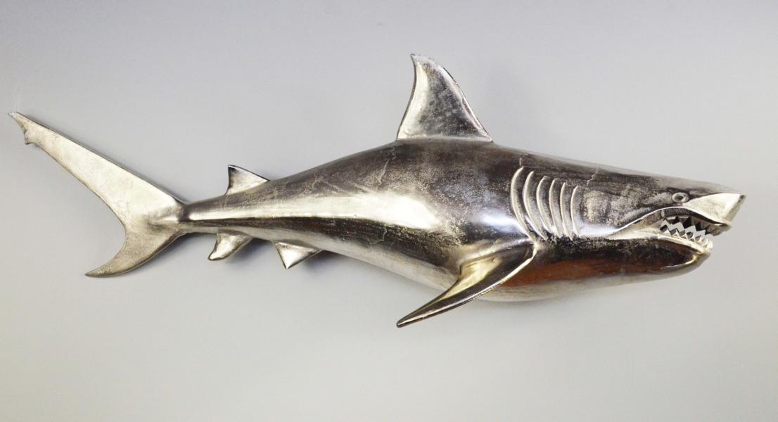 Hai Wanddeko Wanddekoration Silber Aluminium Metall