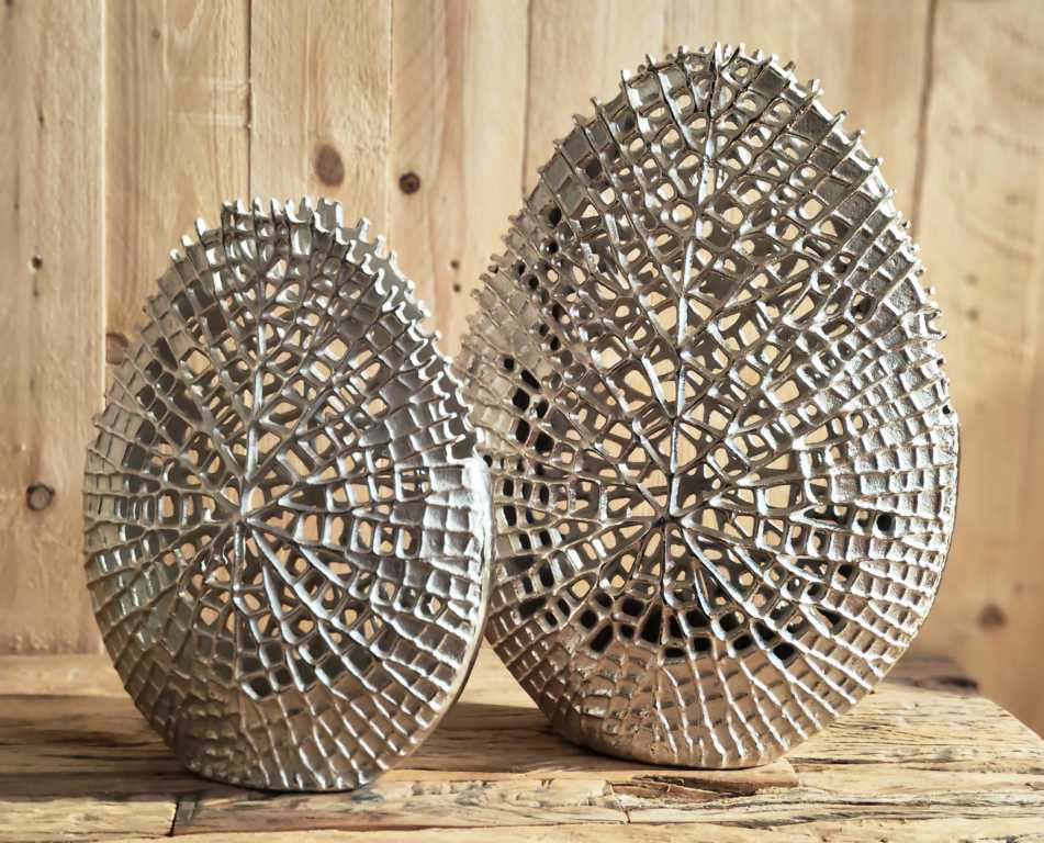 Vase Dekovase Silber aus Aluminium (Metall)