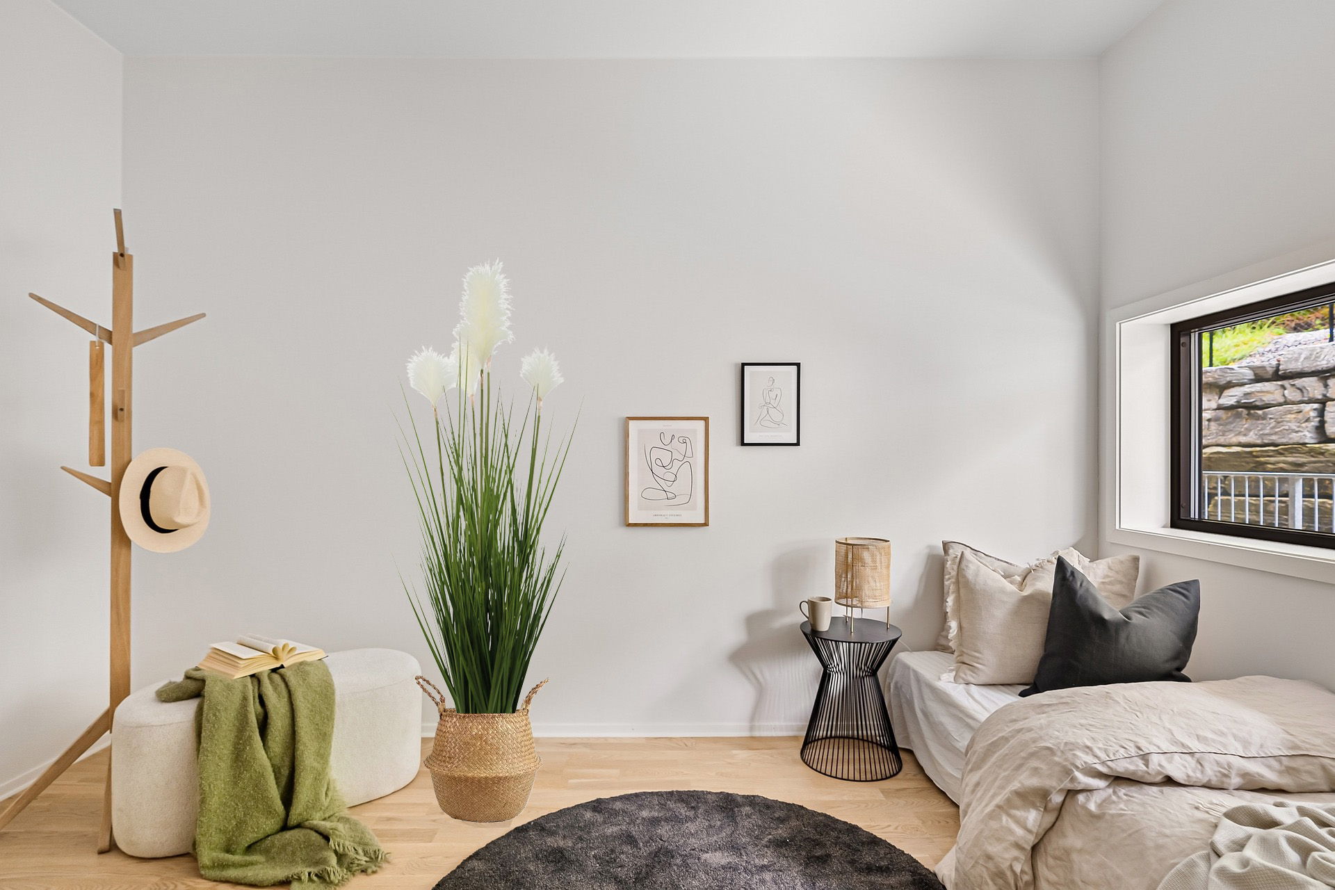 Künstliche Gräser Gras Kunstgras mit Topf für dein Zuhause