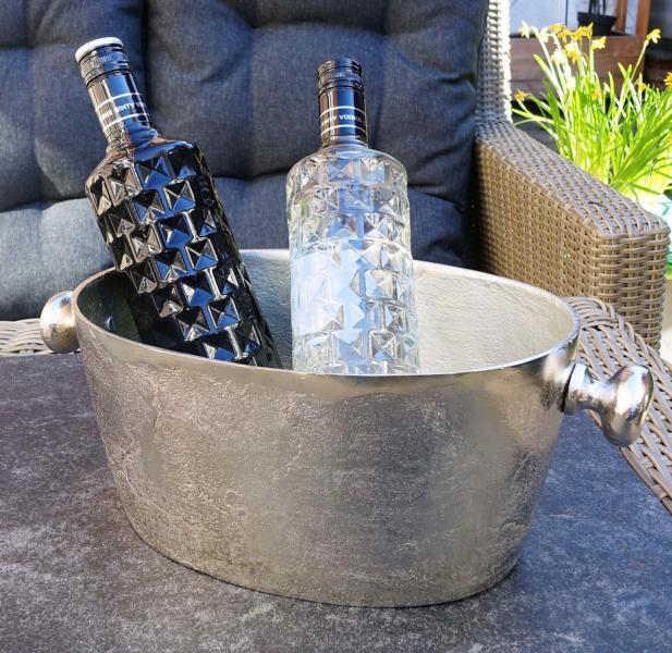 Flaschenkühler Kühler für Flaschen Sekt Wein oder Champagner Silber Aluminium (Metall)