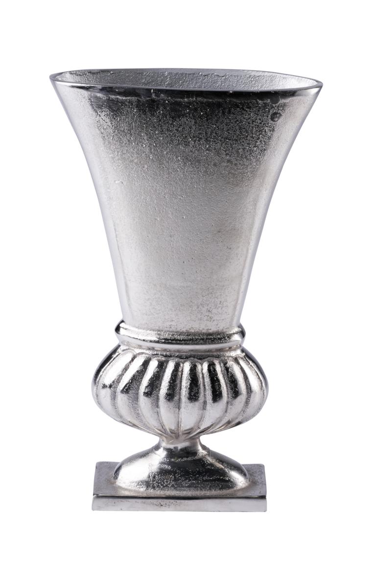 Vase Pokalvase Silber Aluminium