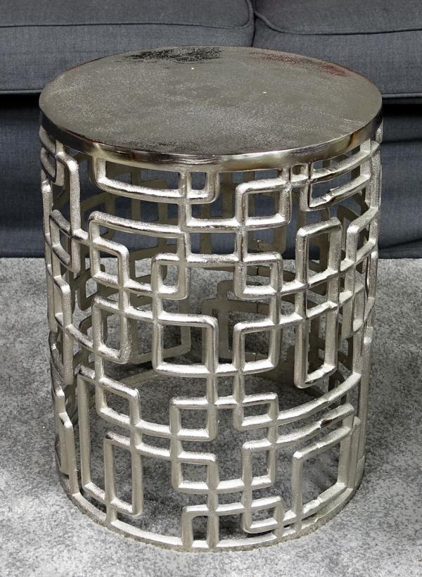 Tisch Silber aus Aluminium Metall