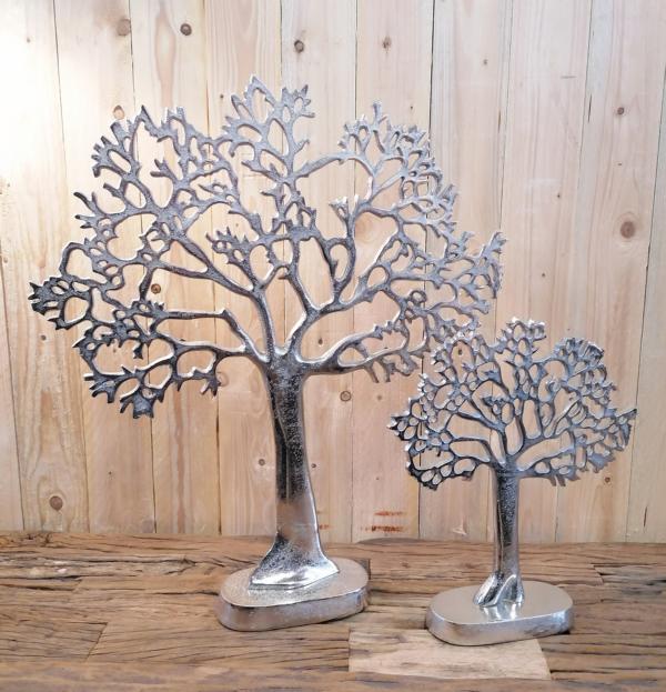 Dekobaum Baum Schmuck Schmuckbaum Silber aus Aluminium