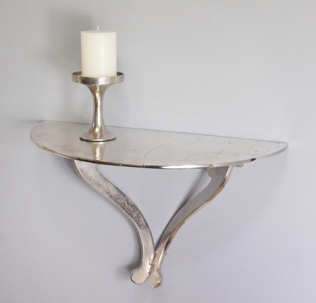 Wandkonsole Aluminium Silber Ablage Small