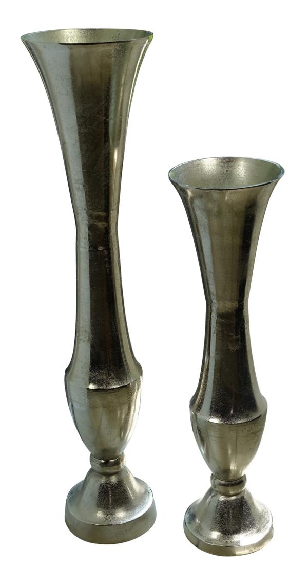 Vase Dekovase Silber aus Aluminium (Metall)