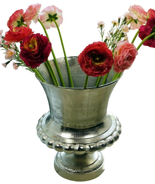 Vase Dekovase Silber aus Aluminium (Metall)