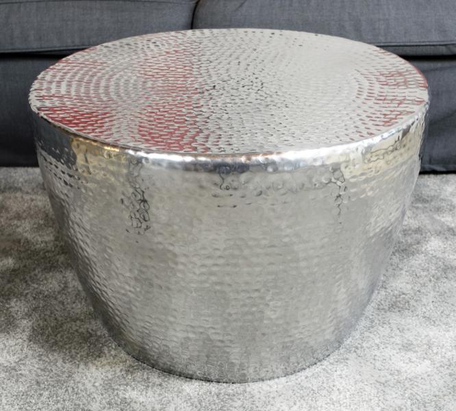 Couchtisch Aluminium Silber 58x58x40 cm