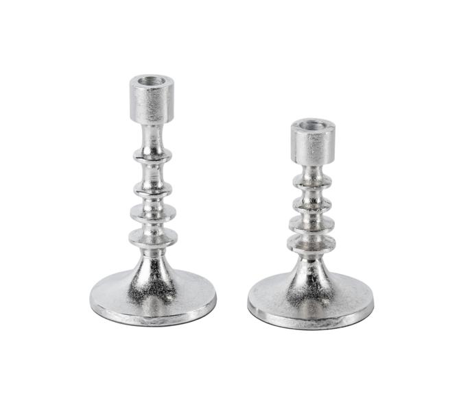 Kerzenständer Kerzenhalter Silber aus Aluminium (Metall)