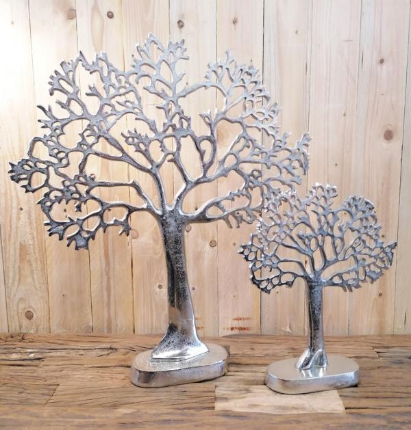 Dekobaum Baum Schmuck Schmuckbaum Silber aus Aluminium