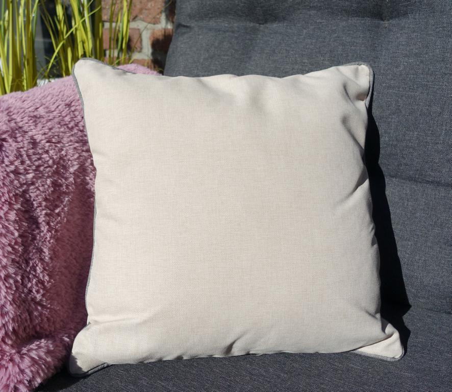 Kissen Outdoor Natur / Grau Premium-Qualität 45x45 cm