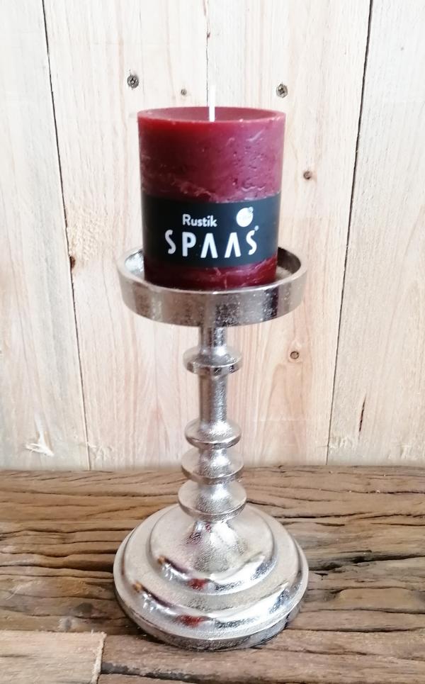 Kerzenständer Silber Stumpenkerze 21 cm