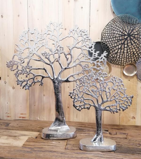 Dekobaum Baum Schmuck Schmuckbaum Silber aus Aluminium