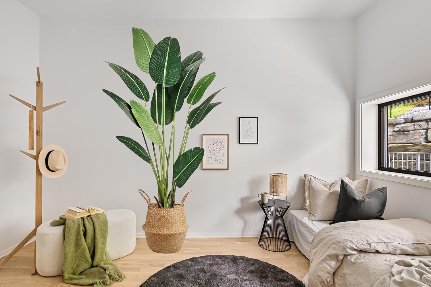 Künstliche Banane Bananenpflanzemit Topf Grün Kunstpflanze Bananenbaum Palme