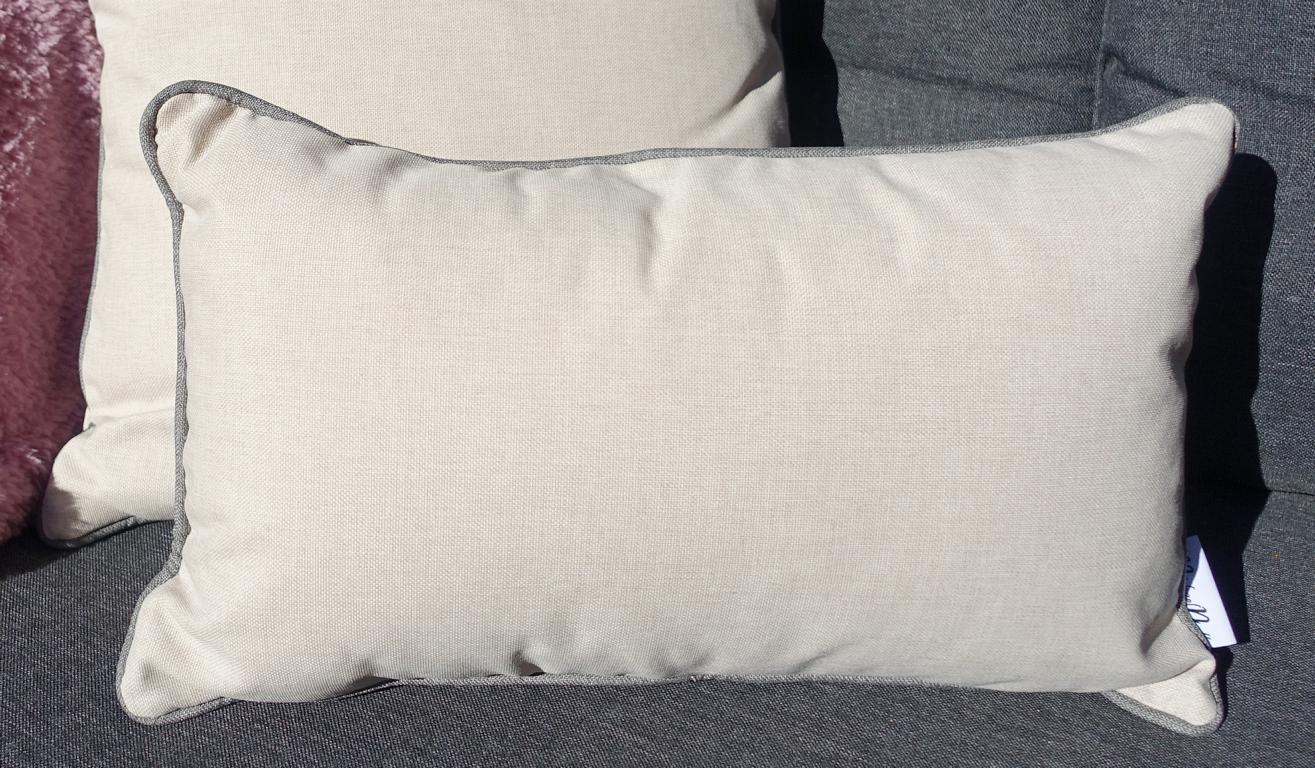 Kissen Outdoor Natur / Grau Premium-Qualität 30x50 cm