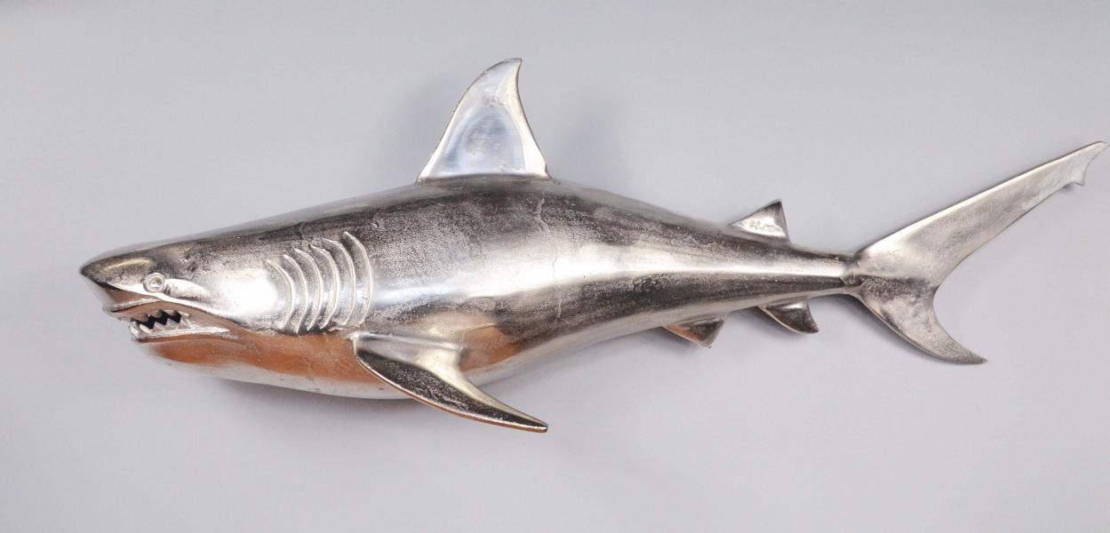 Hai Wanddeko Wanddekoration Silber Aluminium Metall