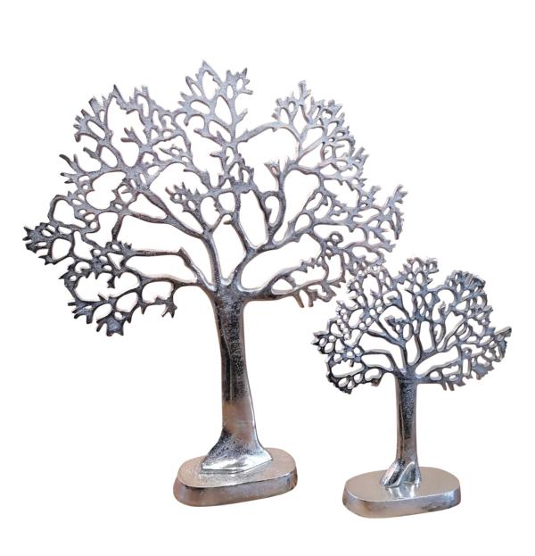Dekobaum Baum Schmuck Schmuckbaum Silber aus Aluminium