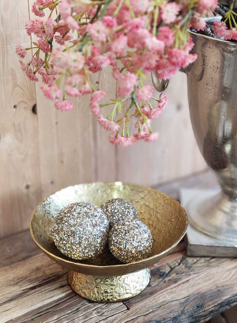 Schale Gold Rund aus Aluminium (Metall)