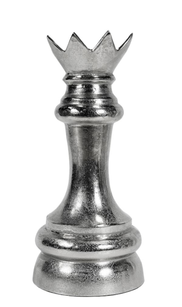 Schachfigur Groß als Deko in Silber aus Aluminium (Metall)
