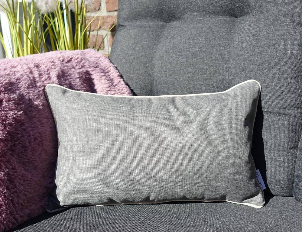 Kissen Outdoor Grau Premium-Qualität 30x50 cm
