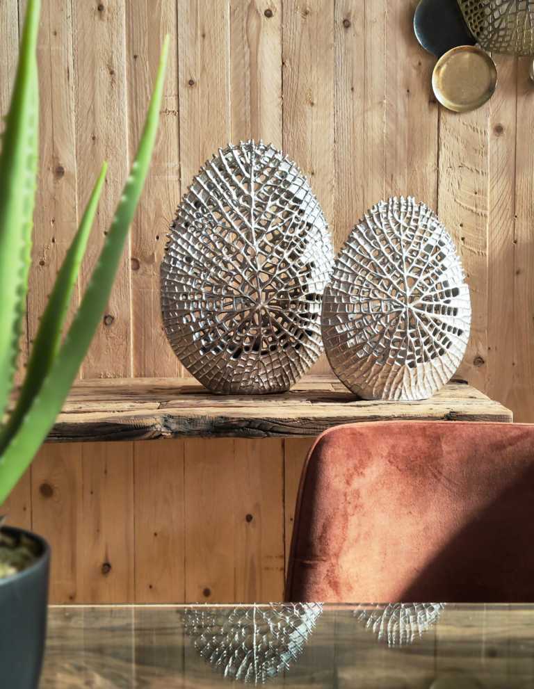 Vase Dekovase Silber aus Aluminium (Metall)